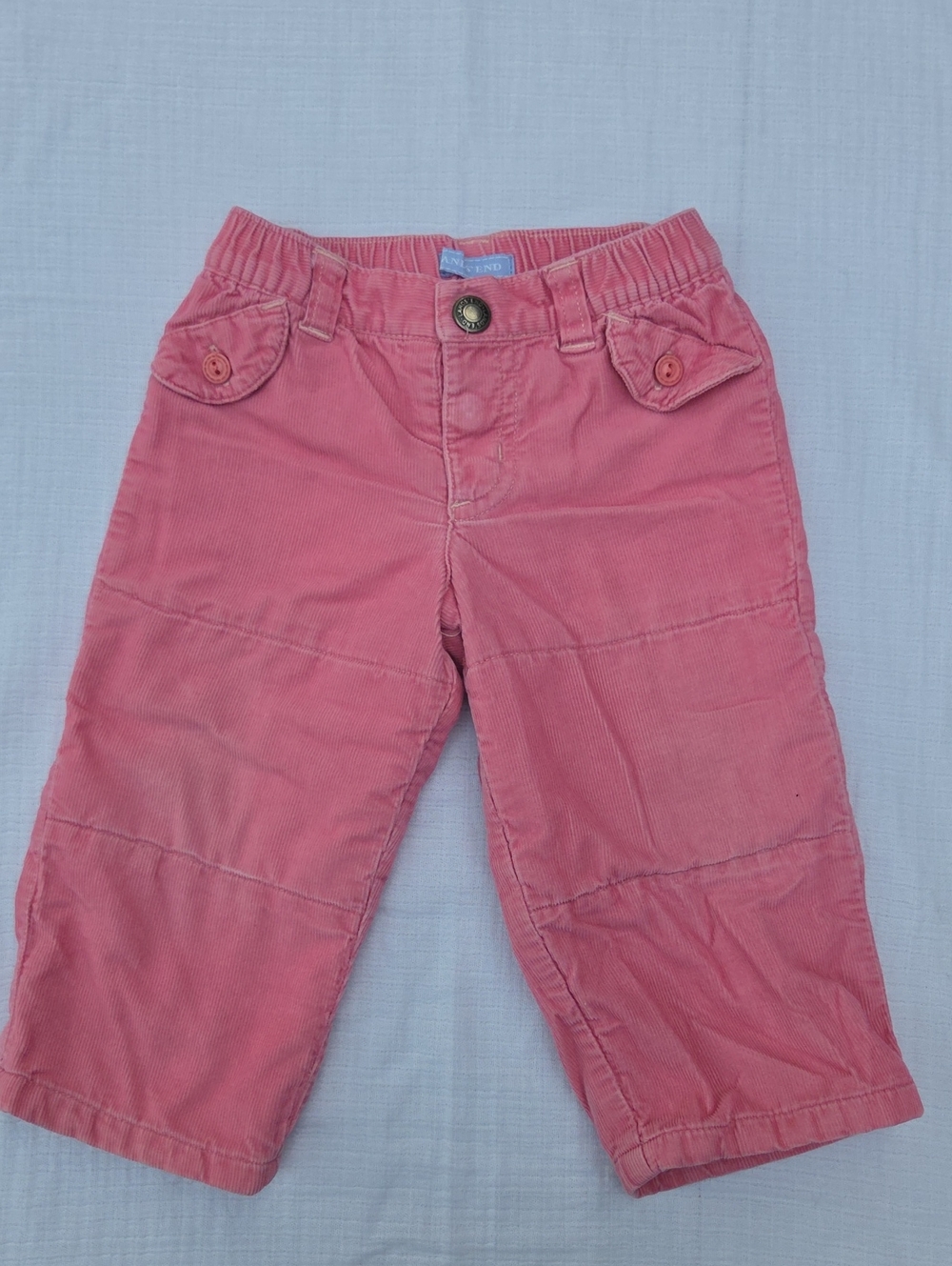 Lands' End Rose Pink Corduroy Lined Pants (6-9 Mo)